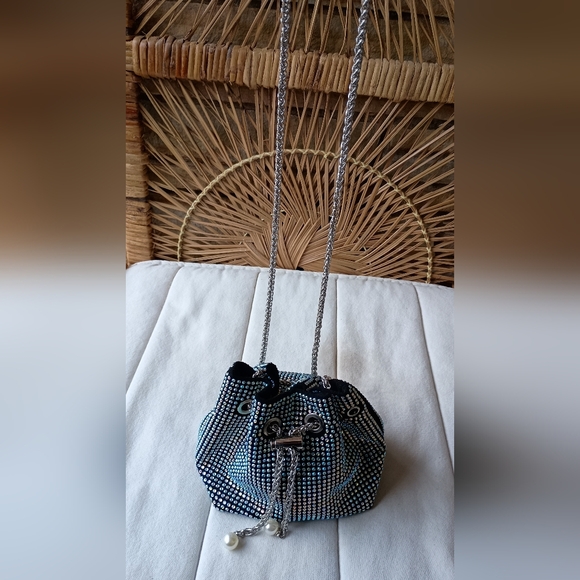 Anna & Elle  Women's Rhinestone Crossbody Bucket Bag - Picture 3 of 6